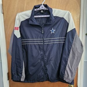Dallas Cowboys Jacket Mens 2XL NFL Team Apparel SI Windbreaker Full Zip Reebok
